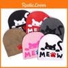 Cat Animal Pattern Beanie With Acrylic Material For Casual And Trendy Wear