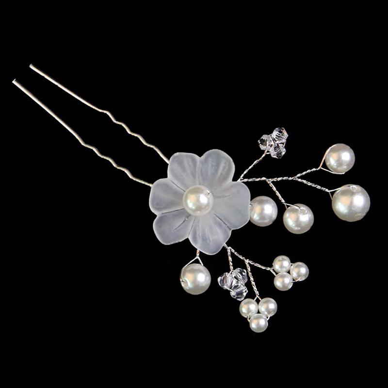 Корейский жемчужный свадебный головной убор, белые цветы, вставки для волос, свадебные украшения, маленькие шпильки