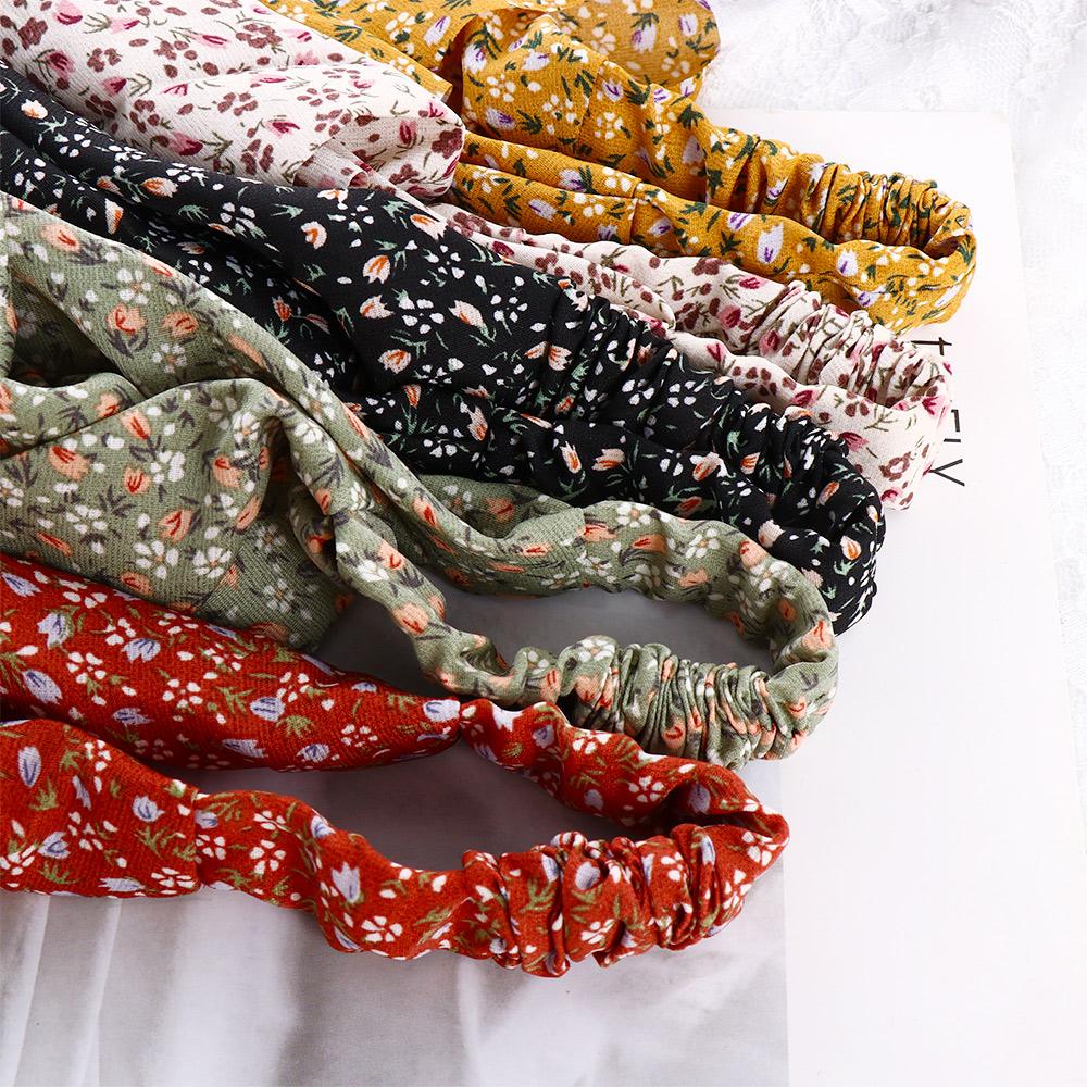 Women Europe and America Hair Accessories Floral Turban Triangle Hair Headband Elastic Headband