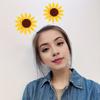 Обруч для волос с декором в виде подсолнечника, весенний дизайн, противоскользящая повязка на голову с зубцами для детей и взрослых, пластиковая легкая повязка на голову