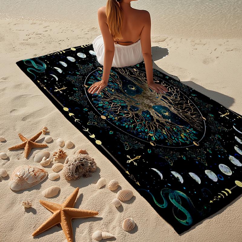 Tree Of Life Mandala Beach Towel, Super Soft Microfiber, Gift for Her/Him, Birthday, for Pool, Beach, Travel, Home Decor Fan gifts
