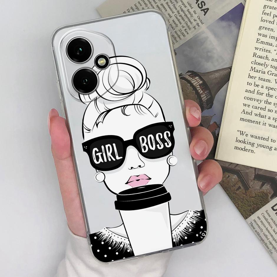 Чехол Для Honor 400 Pro Lite 5G Милый Кот Красивая Бабочка Защитный Прозрачный Задний Чехол Для Honor400 400Pro 400Lite Fundas
