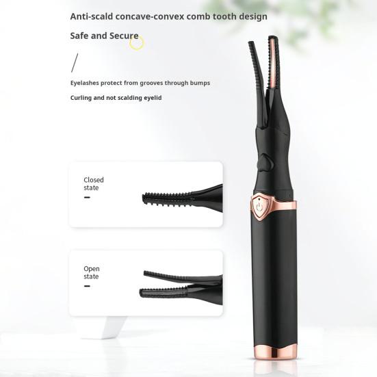 Electric Eyelash Curler USB Rechargeable Mini Heated Eyelash Curler with 3 Heat Modes Fast Heat Up In 8s Finalize Eyelash Tool for Women