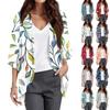 Ladies Fashion Loose Casual Print Beach Holiday   Sleeve Chiffon Cardigan
