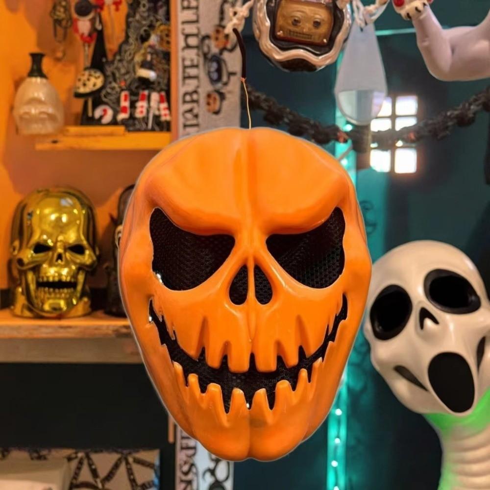 Creativity Halloween Pumpkin Mask Realistic Full Face Mask Scary Party Mask Carnival Party