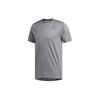 Футбольная тренировочная спортивная футболка с круглым вырезом и короткими рукавами, мужские топы, серая FQ2663