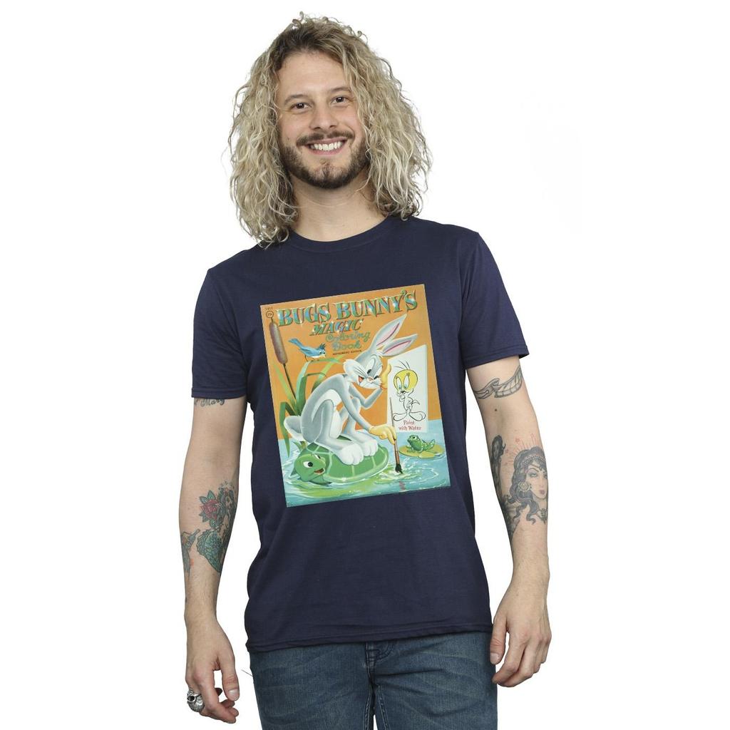Looney Tunes Mens Bugs Bunny Colouring Book T-Shirt