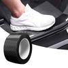 5D Carbon Fiber Texture Black Universal Door Sill Protector 4 Inches X 33 Feet
