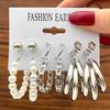 17KM Trendy Silver Color Snake Drop Earrings Set For Women Geometric Long Tassel Dangle Earrings Set of Earrings Jewelry