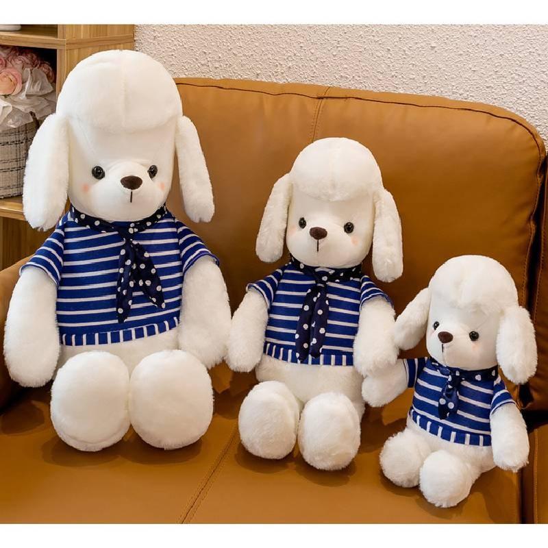Adorable Plush Dog Toy With Scarf Charming Stuffed Animal For Kids Home Decor