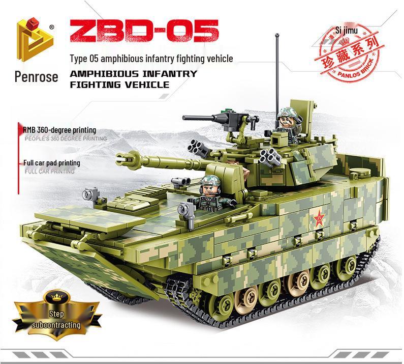 Cross-Compatible Lego WW2 Tiger T28 Heavy Battle Tank Fighter Building Blocks for Kids