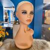 Bald Manikin Head Professional Cosmetology Face Wig Stand Display Model for Glasses