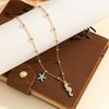 Atoztide Fashion Bohemian Style Ocean Series Pendant Necklace for Women Stainless Steel Multiple Styles Necklace Jewelry Gift