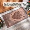 Hearts Theme Crystal Velvet Floor Rug Personalized Custom Name Text Warm Carpet Home Decoration