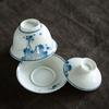 Chinese Hand-painted Ceramic Gaiwan Tea Set