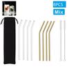 20-1Pcs Eco Friendly Glass Straws Reusable Drinking Metal Straw with Brushes Smoothies Milkshake Cocktails Party Bar Accessory Cup Holders 5