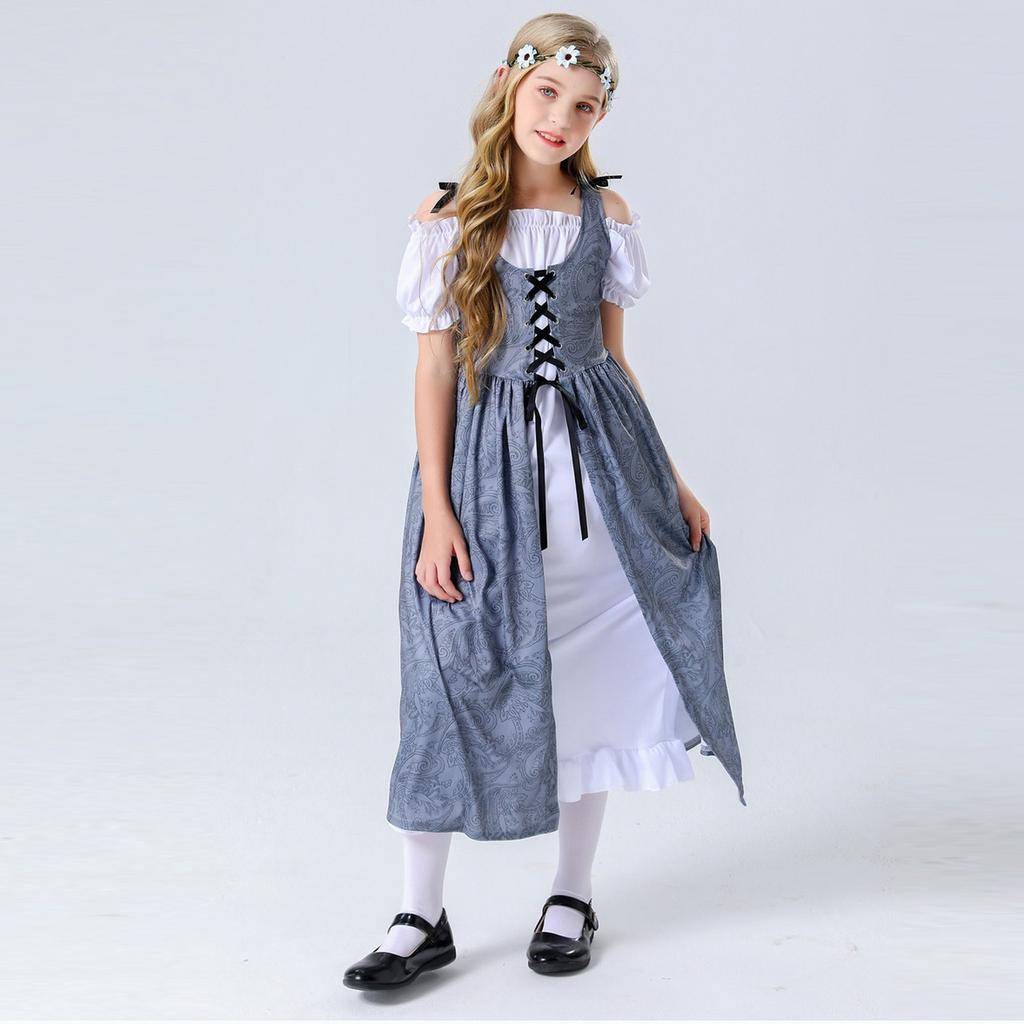 Children's Cosplay Retro Tale Costume Halloween Costume Party Dress
