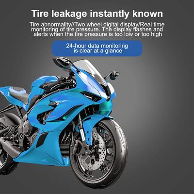 Мотоциклетная беспроводная TPMS Внешние датчики Зарядка через USB Высокоточный датчик давления в шинах Система мониторинга Автомобильная охранная сигнализация