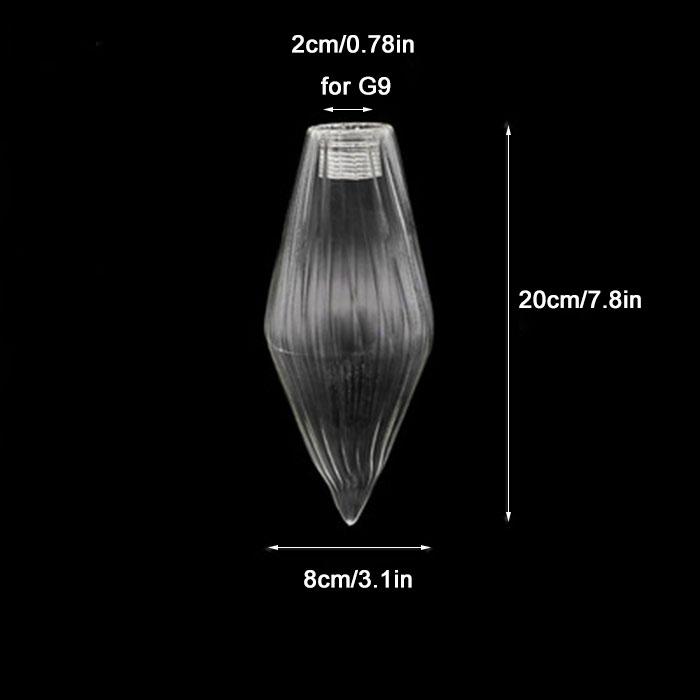 Прозрачный янтарный стеклянный абажур для замены для держателя G9 Cone или ромбовидного узора с 22-миллиметровым отверстием для абажура для люстры своими руками