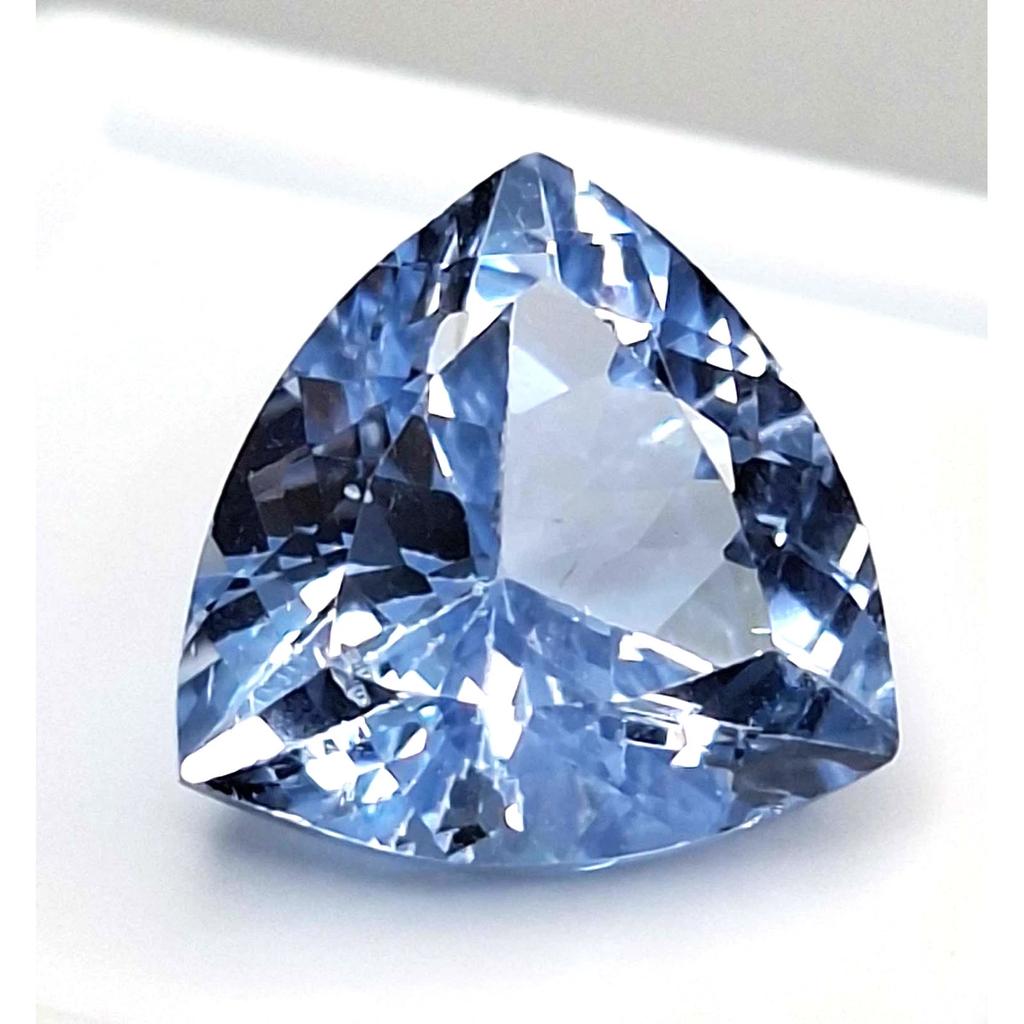 Beautiful Sky Blue Aquamarine Natural Trillion Cut 7-9 Ct Certified Gemstone