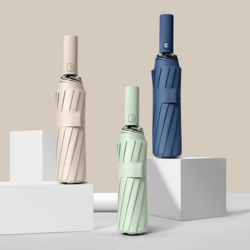 12 спиц Моранди Полностью автоматический зонт Черный клей Солнцезащитный зонт от солнца Плюс Оптовая продажа зонтов от солнца