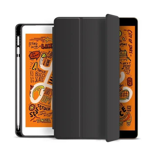 Чехол для iPad Air 2 Air 4 5 10,9 3 Wake up для Ipad 10,2 Pro 10,5 11 2022 M2 9,7 Mini 5 4 с держателем для карандашей, силиконовый чехол