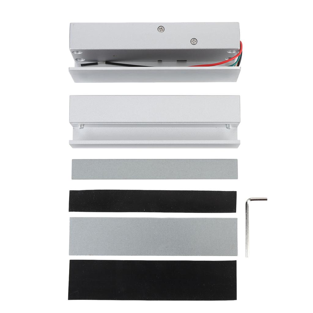 Glass Door Electric Lock Frameless Electronic Drop Bolt Latch DC 12V Left Open Aluminium Alloy