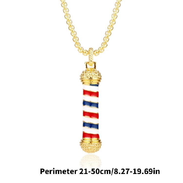 Элегантное ожерелье-подвеска в виде парикмахерского столба, модный аксессуар для стильных мужчин и женщин, любящих элементы парикмахерской культуры