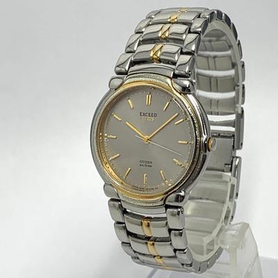 Б/У 471 [Батарея заменена, Очищено] Рабочие Мужские часы CITIZEN Citizen EXCEED EUROS Золотые Кварцевые Винтаж