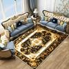 Ретро Золотой Роскошный Ковер Большой Декор Гостиной Домашние Ковры Нескользящий Коврик для Спальни Настраиваемые Ковры для Зоны Отдыха под Кофейный Столик
