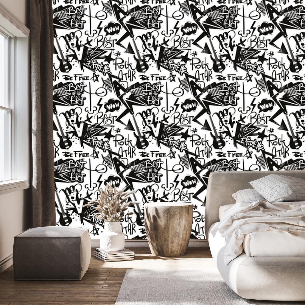 Graffiti wallpaper for living room and bedroom 50x1000