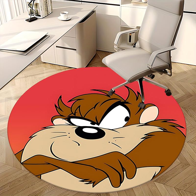 Taz Chair Mat Round Carpet for Home Decor, Office Use, Gift Idea Suitable for Bedroom, Living Room, s0262b