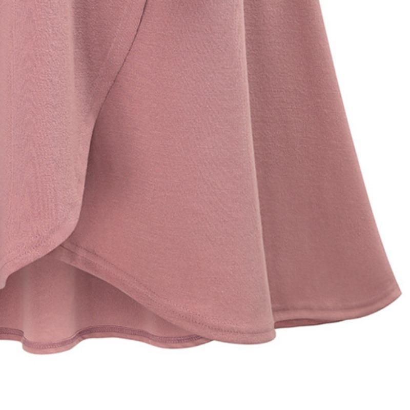 Женская сплошная цветная юбка с запахом спереди и завязкой на узле с рюшами по подолу и разрезом юбки Длинные юбки в стиле бохо Повседневная юбка ниже колена с высокой эластичной резинкой на талии для вечеринок и праздников