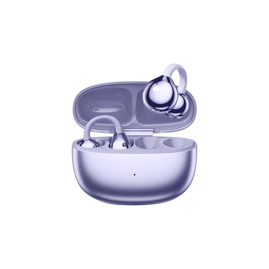 Беспроводная Bluetooth-гарнитура для перевода с ушной клипсой, сверхдолговечность, спортивное шумоподавление, Bluetooth 5.4, зарядка Type-C, IPX5, водонепроницаемость