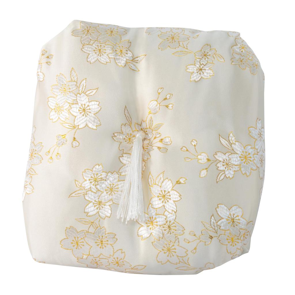 [Акадзава Асахи] Подушка для буддийского алтарного колокола с узором сакуры для домашнего использования (бежевый) (3 Размер)