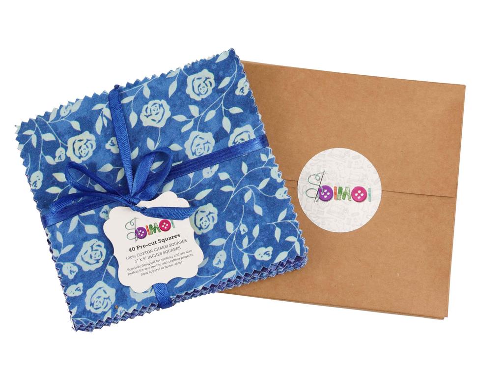 Soimoi Батик Принт Предварительно Вырезанные 5-дюймовые Квадраты Хлопковой Ткани Лоскутное Шитье Сделай Сам Лоскутное Шитье