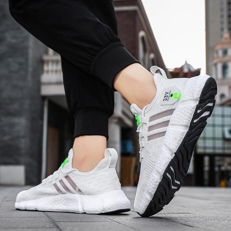 Мужская повседневная спортивная обувь, легкие кроссовки, белые уличные кроссовки с дышащей сеткой, черные кроссовки для бега, спортивные кроссовки для бега, теннисные туфли