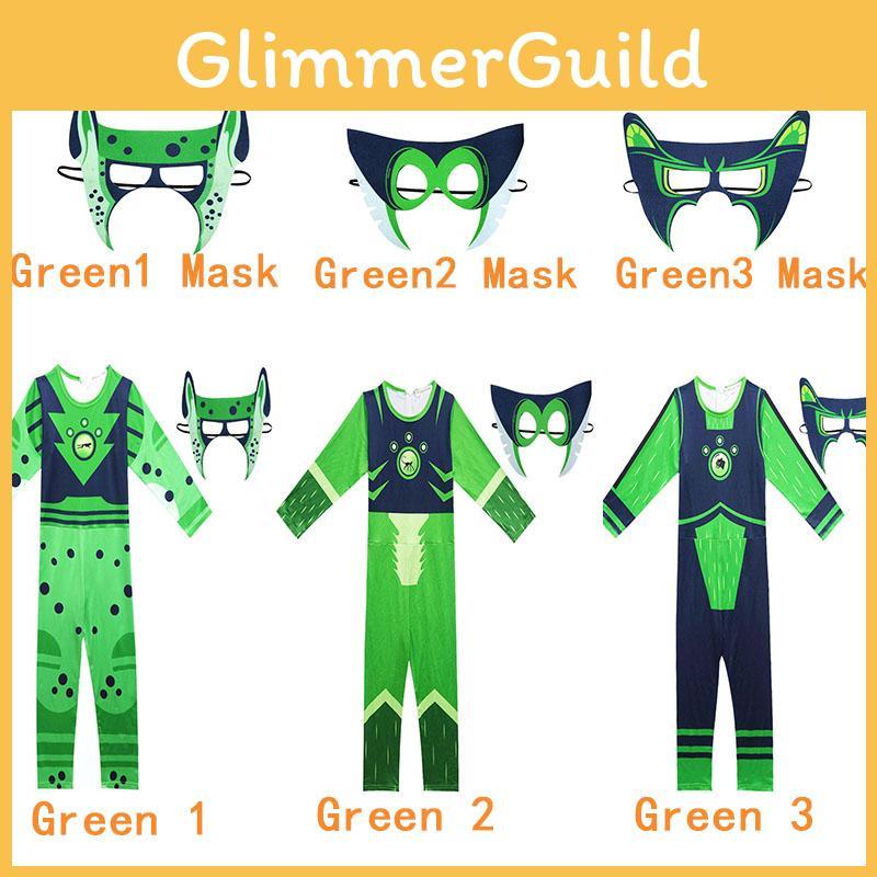 Wild Kratts Creature Power Suit Costume For Kids With Green Navy Jumpsuit And Mask