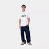 Carhartt WIP FW24 S/S Футболка Brush WIP Свободный крой Принт с буквами Круглый вырез Короткий рукав Мужские футболки I033952-02-XX