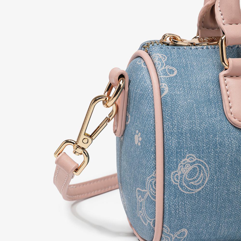 New Disney Strawberry Bear Series PVC Shoulder Bag, Crossbody Bag, Handbag Regular Women's Denim Blue BNK-72700