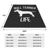 Bull Terrier Life Dog Blanket Soft Warm Flannel Throw Blanket Bedding for Bed Living room Picnic Travel Home Couch