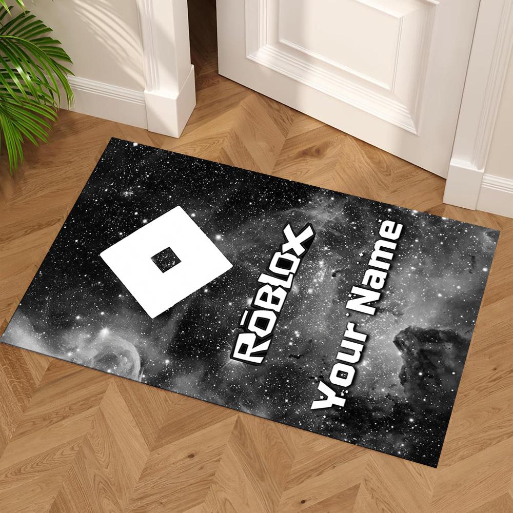 Roblox Customize Text Floor Rug Office Rug Suitable for Living Rooms Game Room Study room Bedrooms Antislip Carpet Office home decor Spiritual Gift