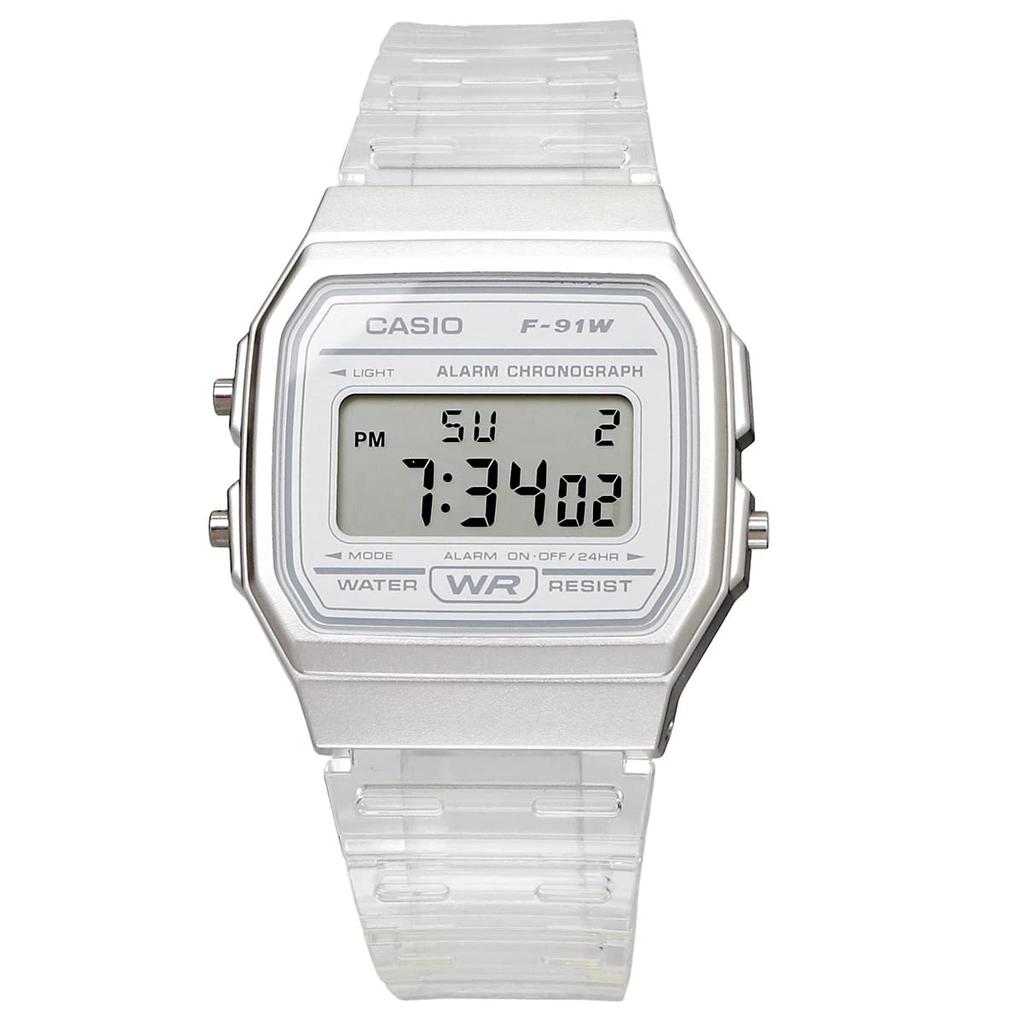 Casio Digital Watch Quartz Unisex Cheap Casio Clear F-91WS-7 [Item]