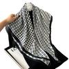 New 91cm large square scarf simulation silk elegant high-end decorative shawl women's silk scarf fashionable versatile professional scarf
