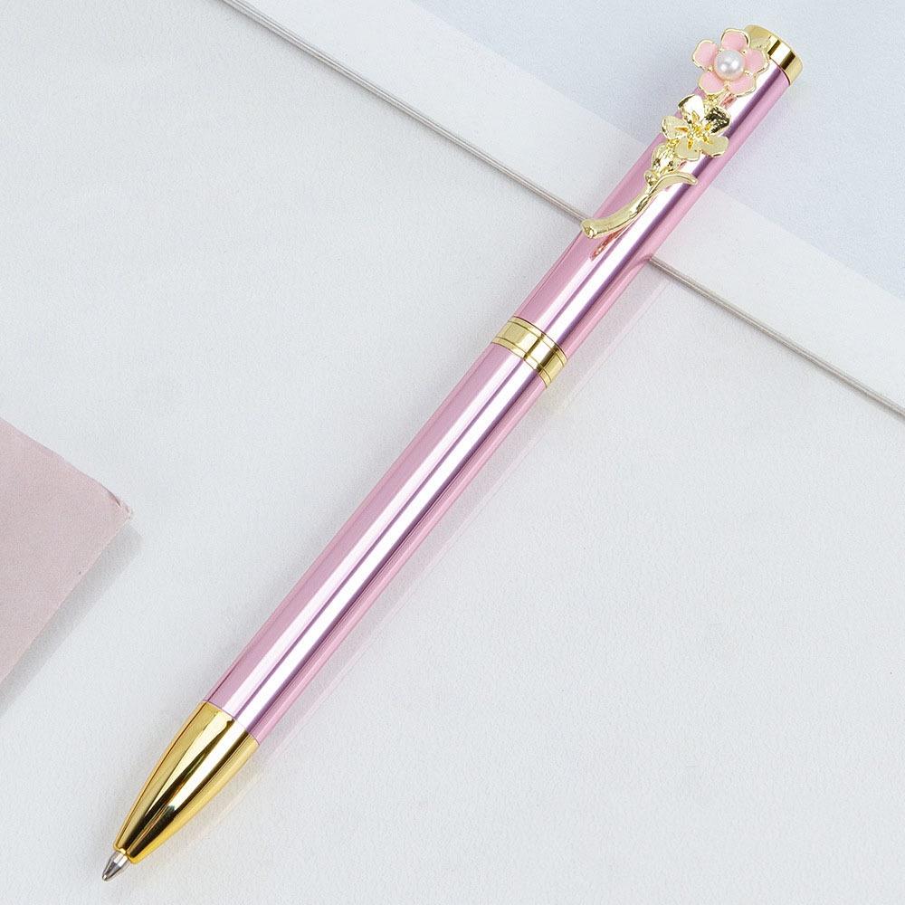 1 Piece Pearl Flower Wedding Metal Pen Office School Supplies Stationery Gift