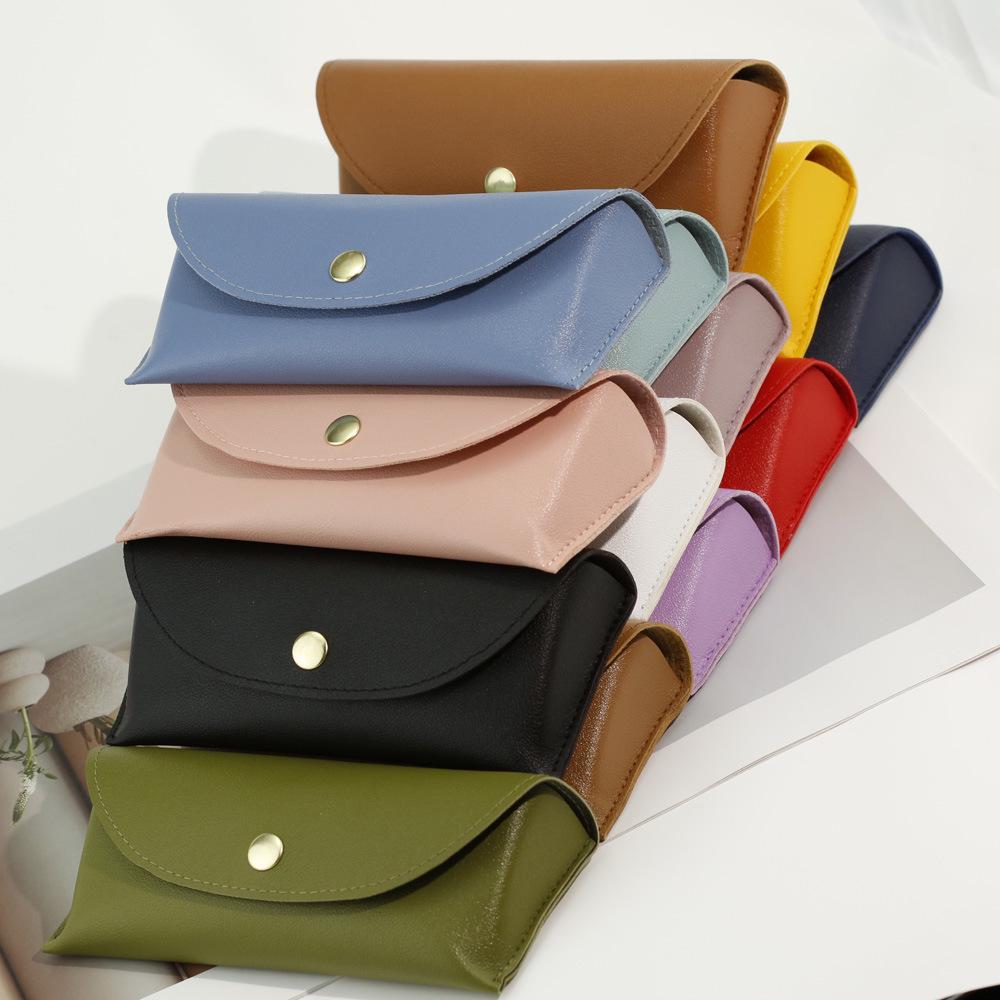 Ретро Минималистичный Кожаный Чехол для Очков: Мягкий и портативный чехол для солнцезащитных очков с противоударным дизайном