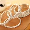 Korean Style Fashion Elastic Bracelet with Full Diamond Design