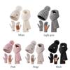 3Pcs/Set Ear Protection Women Hats Scarf Gloves Set Warm Touchscreen Gloves  for Men Women