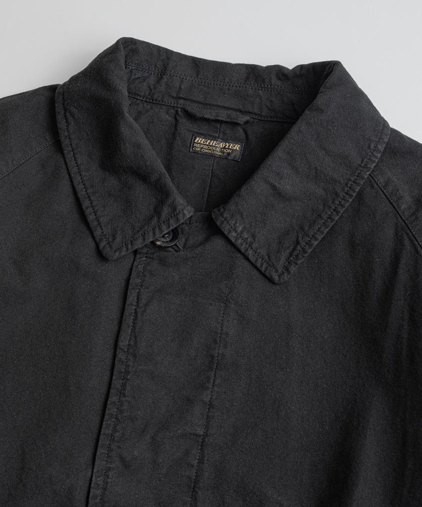 BEHEAVYER Dyed C/L Rover Coat Black