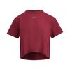 Casual Sports Series Simple Round Neck Loose Short Sleeve T-Shirt Women Tops Flame-Red 6006019-625